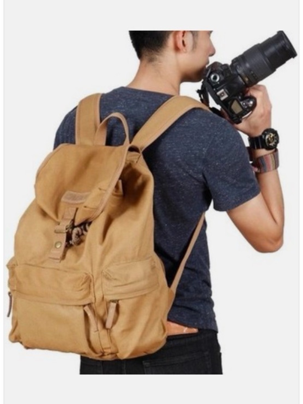 Caden Canvas Camera Backpack
